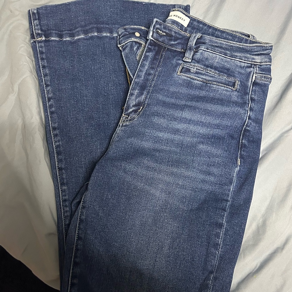 Flying Monkey Flare Jeans in Deep Indigo